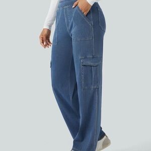 HALARA Women's Denim Wide Leg Jeans